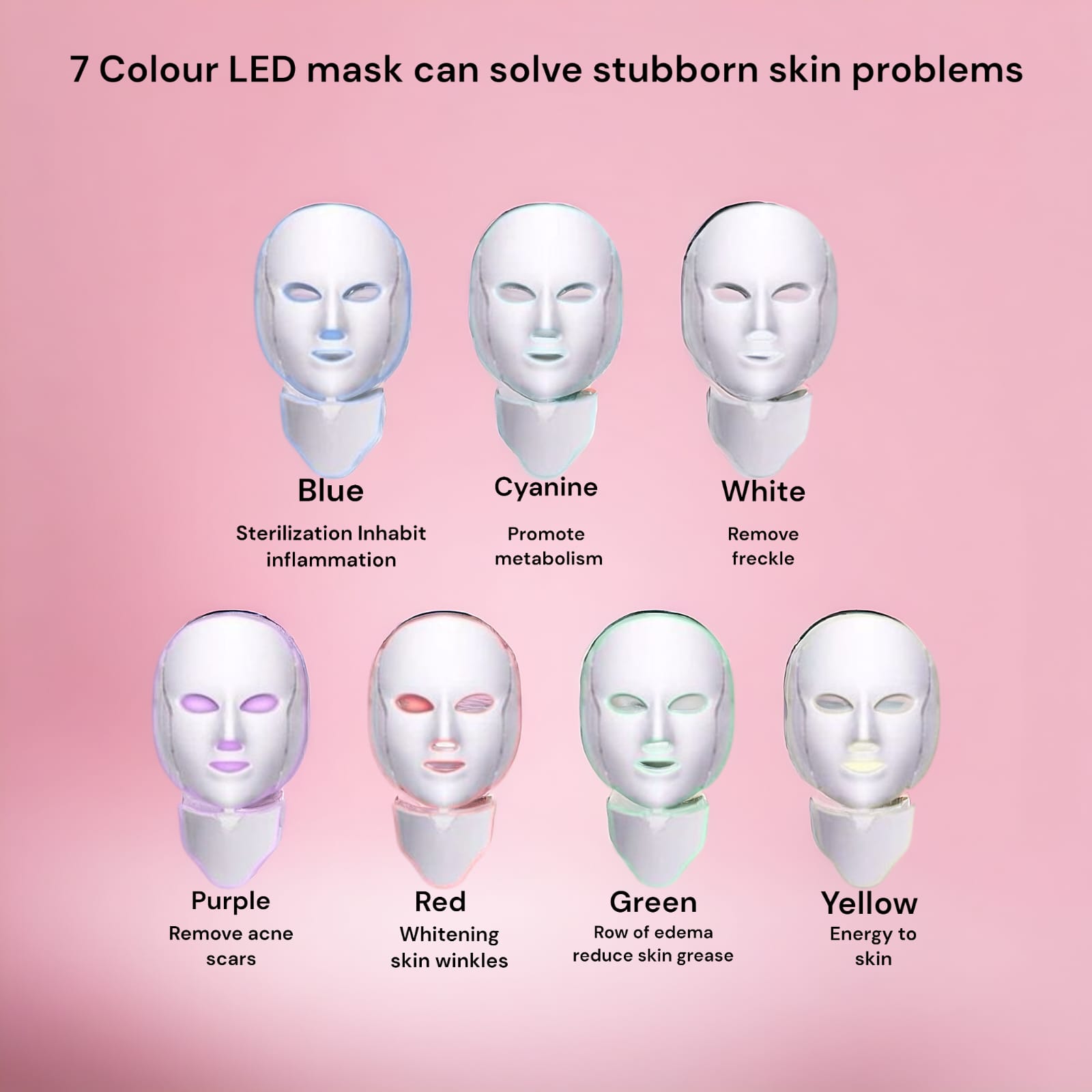 Filamentskin LED Face & neck mask 7 color